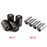 4pcs/set  Audi Car Tire Valve Caps Auto Tyre Wheel Air Covers Air Caps