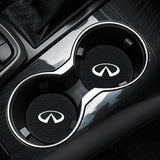 2pcs/set Infiniti Logo PVC Waterproof Car Water Coaster