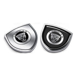 2pcs 39x39mm Jaguar Shield Metal Car Window Sticker Emblem Badge Decal