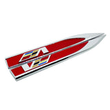 2pcs/set Cadillac V Metal Car Fender Side Sticker Emblem Badge Decal
