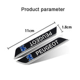 2pcs Peugeot Car Fender Side Stickers Trunk Anti-scratch Decal