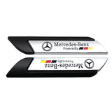 2pcs Mercedes Benz AMG Logo Metal Car Side Sticker Emblem Badge Decal Auto Body Decoration