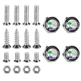 4pcs/set Mercedes Benz AMG Brabus Smart Logo Stainless Steel Car License Plate Bolts