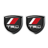 2pcs 39x39mm Toyota TRD Shield Metal Car Window Sticker Emblem Badge Decal