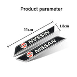 2pcs Nissan Logo Car Fender Side Sticker Decal Emblem Badge