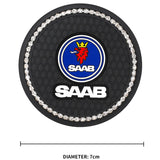 2PCS SAAB Diamond Car Water Coaster Cup Mat
