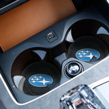 2pcs/set Subaru Logo PVC Waterproof Car Water Coaster