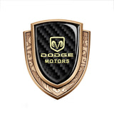 Dodge Metal Carbon Fiber Shield Car Rear Sticker Auto Window Emblem Badge Decal