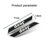 2pcs Jeep Logo Car Fender Side Sticker Decal Emblem Badge