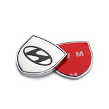 2pcs 39x39mm Hyundai Shield Metal Car Window Sticker Emblem Badge Decal