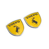 2pcs Volvo Moose Deer Logo Metal Car Rear Sticker Decal Emblem Badge
