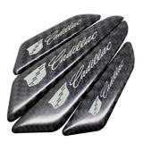 4pcs/set Cadillac Carbon Fiber Car Door Anti-Scratch Sticker Door Side Protection Bumper Strips
