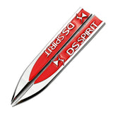 2pcs/set Citroen DS Metal Car Fender Side Sticker Emblem Badge Decal