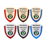 Skoda Metal Shield Car Rear Sticker Auto Window Emblem Badge Decal