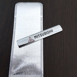 2pcs Mitsubishi Ralliart Logo Car Fender Side Emblem Badge Sticker
