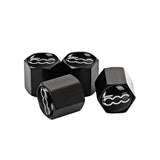 4pcs/set Fiat 500 Car Air Valve Stem Cap Auto Tyre Valve Covers