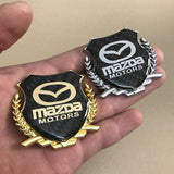 Mazda Metal Carbon Fiber Car Rear Sticker Shield Trunk Emblem Badge Decal
