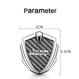 Jeep Shield Carbon Fiber Car Side Window Sticker Emblem Badge Decal