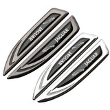 2pcs Jaguar Metal Car Side Fender Emblem Sticker Decal