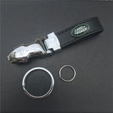 Land Rover Leopard PU Leather Car Keychain Key Ring Pendant