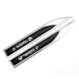 2PCS VW Motorsport Rline Logo Metal Car Side Fender Sticker Emblem Badge