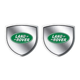 2pcs 39x39mm Land Rover Shield Metal Car Window Sticker Emblem Badge Decal