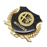 Alfa Romeo Metal Carbon Fiber Car Rear Sticker Shield Trunk Emblem Badge Decal