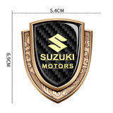 Suzuki Metal Carbon Fiber Shield Car Rear Sticker Auto Window Emblem Badge Decal