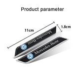 2pcs Mercedes Benz Logo Car Fender Side Sticker Decal Emblem Badge