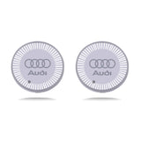 2pcs Audi Sline RS Quattro Logo Car Water Coasters 7-color LED Light Cup Mat Holder