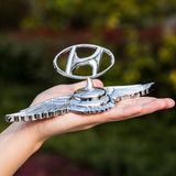 Hyundai Angle Wings Metal Car Front Hood Bonnet Sticker Emblem Badge