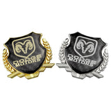 Dodge Metal Carbon Fiber Car Rear Sticker Shield Trunk Emblem Badge Decal
