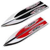 2pcs/set MINI Cooper JCW Metal Car Fender Side Sticker Emblem Badge Decal