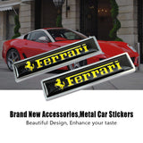 2pcs/set Ferrari Logo Metal Car Side Sticker Auto Emblem Badge