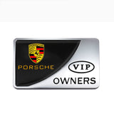Porsche VIP OWNERS Metal Car Stickers Rear Emblem Badge