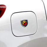 2pcs 39x39mm Abarth Shield Metal Car Window Sticker Emblem Badge Decal