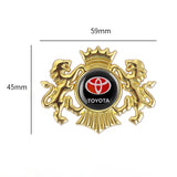Toyota TRD Double Lion Metal Car Rear Sticker Auto Window Emblem Badge Decal