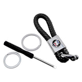 Buick Logo PU Leather Braided Rope Car Keychain