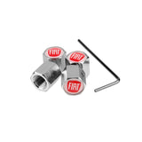4pcs/set Fiat Anti-Theft Car Air Valve Stem Cap Auto Tyre Valve Covers