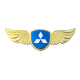 Mitsubishi Logo Metal Wings Car Front Hood Bonnet Center Sticker Emblem