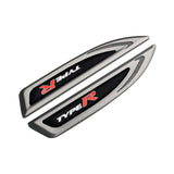 2pcs Honda Metal Car Side Fender Emblem Sticker Decal