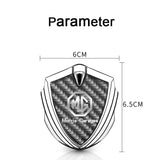 MG Shield Carbon Fiber Car Side Window Sticker Emblem Badge Decal
