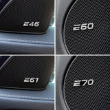 4pcs/set BMW Power Performance X6 E92 E87 G30 Metal Car Stereo Sticker Auto Audio Emblem Decal