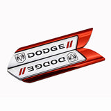 2pcs Dodge Metal Car Side Fender Sticker Emblem Badge Decal