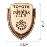 Toyota Metal Shield Car Rear Sticker Auto Window Emblem Badge Decal