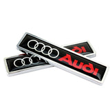 2pcs/set Audi Sline Logo Metal Car Side Sticker Auto Emblem Badge