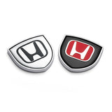2pcs 39x39mm Honda Shield Metal Car Window Sticker Emblem Badge Decal