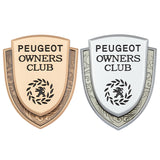 Peugeot Metal Shield Car Rear Sticker Auto Window Emblem Badge Decal