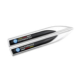 2PCS VW Motorsport Rline Logo Metal Car Side Fender Sticker Emblem Badge