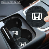 2pcs/set Honda Logo PVC Waterproof Car Water Coaster